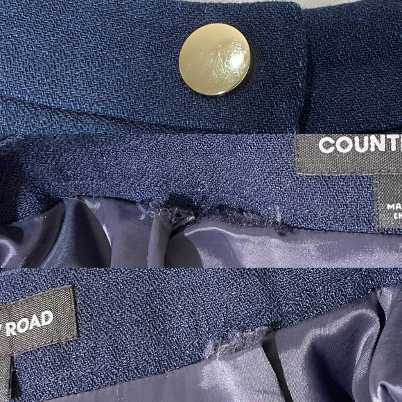 SOLD Country Road Blue A-Line Button Mini Skirt 8 - Picture 8 of 9